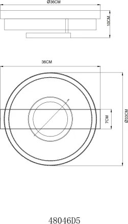 Globo 48046D5 - LED stropné svietidlo ZARA LED/18W/230V 3000K 33x36 cm