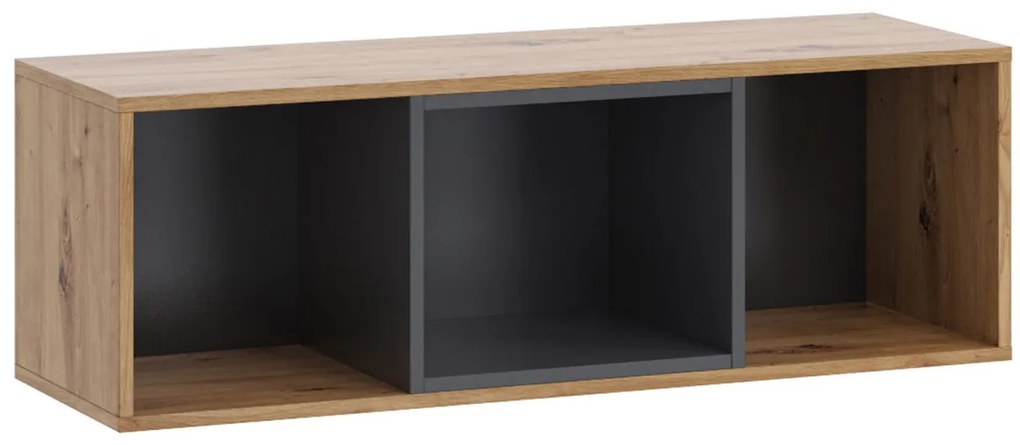 Závesná skrinka Olier WISZ2D OL07, Farby: biely / biely + dub artisan