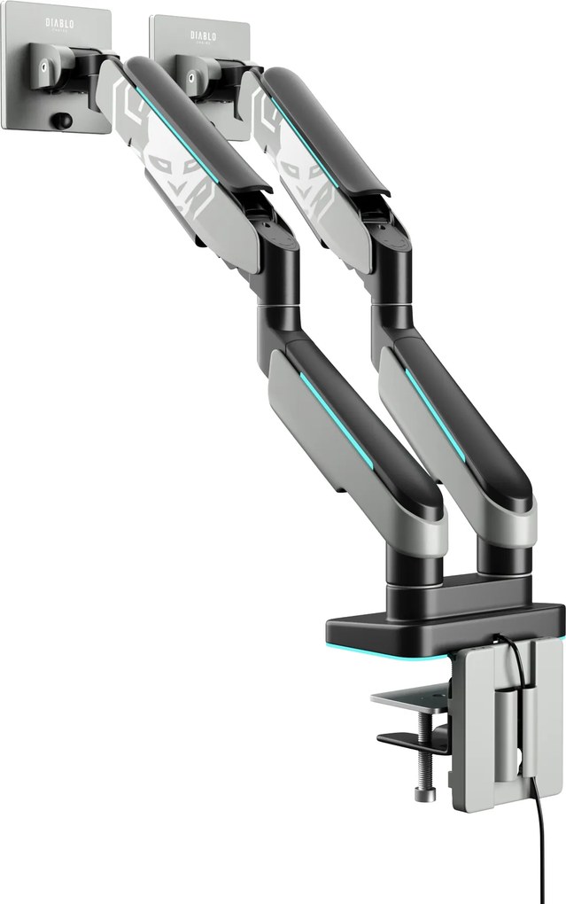 Držiak na dva monitory 35" RGB, sivo-čierny: Diablo X-Arm Dual
