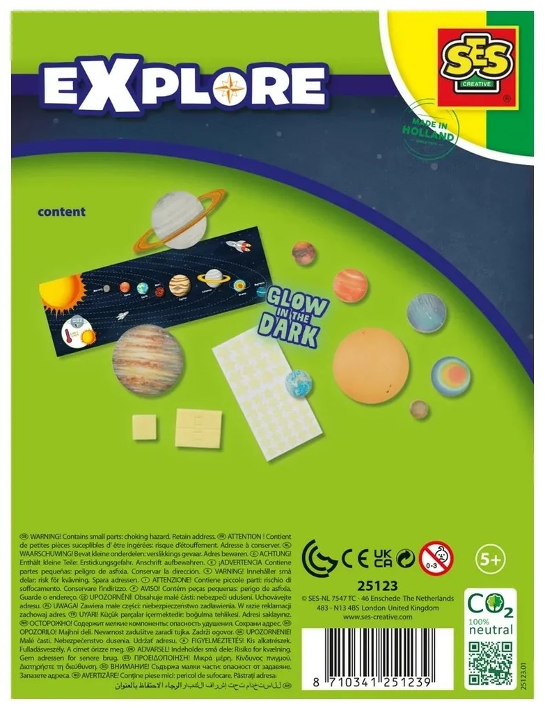 Ses Samolepiace dekorácie EXPLORE Planéty, svietiace