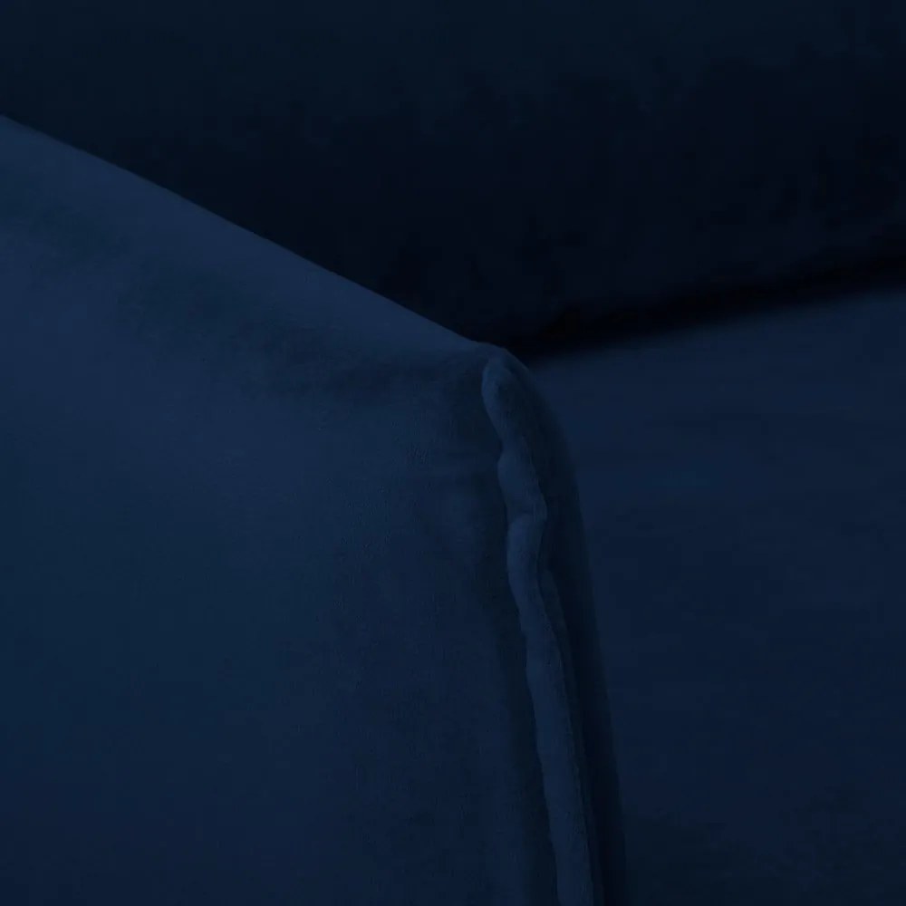 Tmavomodré zamatové kreslo Juli – Ropez