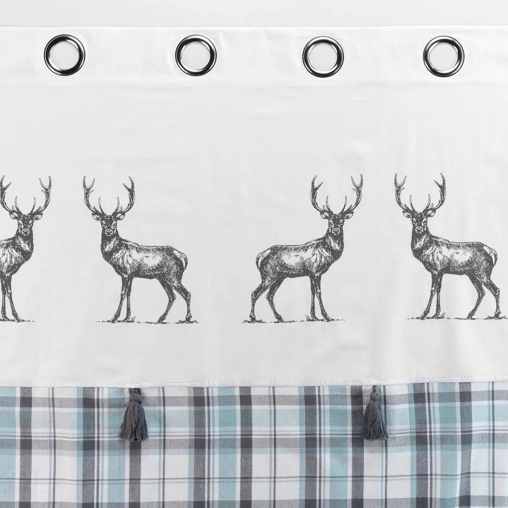 Bielo-modrý záves 140x240 cm Megeve – douceur d'intérieur