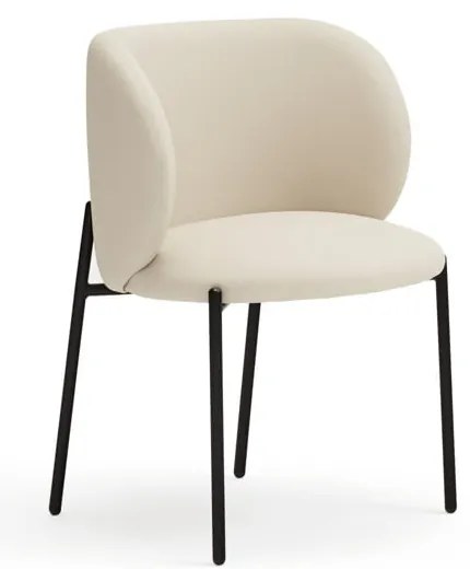 Biele čalúnené jedálenské kreslá v súprave 2 ks Mogi – Teulat