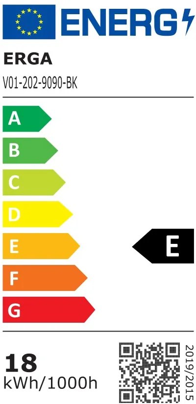 Erga Olivia, okrúhle LED zrkadlo 90cm, čierny kovový rám, 2070 lm, 6500K, predné osvetlenie, ERG-V01-202-9090-BK
