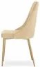Set 2 stoličiek IMOLA - svetlý béžový zamat / nohy vo farbe dreva