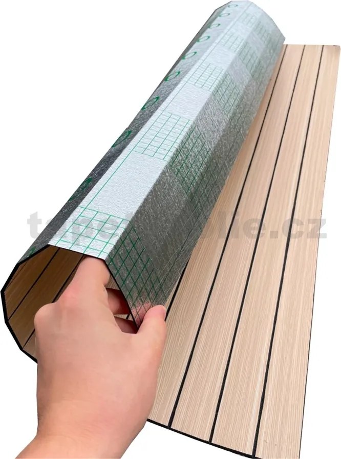 Samolepiace lamely na stenu L02, cena za kus, rozmer 100 cm x 60 cm, hnedé, IMPOL TRADE