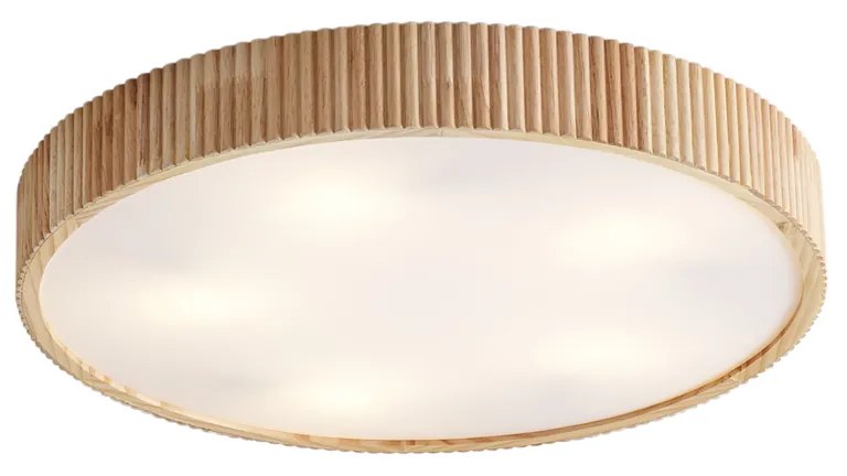 Japandi stropné svietidlo drevo 60cm 5-svetiel - Lyra