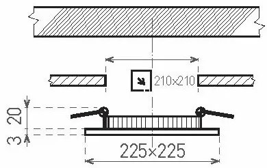 LED Kúpeľňové podhľadové svietidlo VEGA LED/18W/230V 3800K 22,5 cm IP44