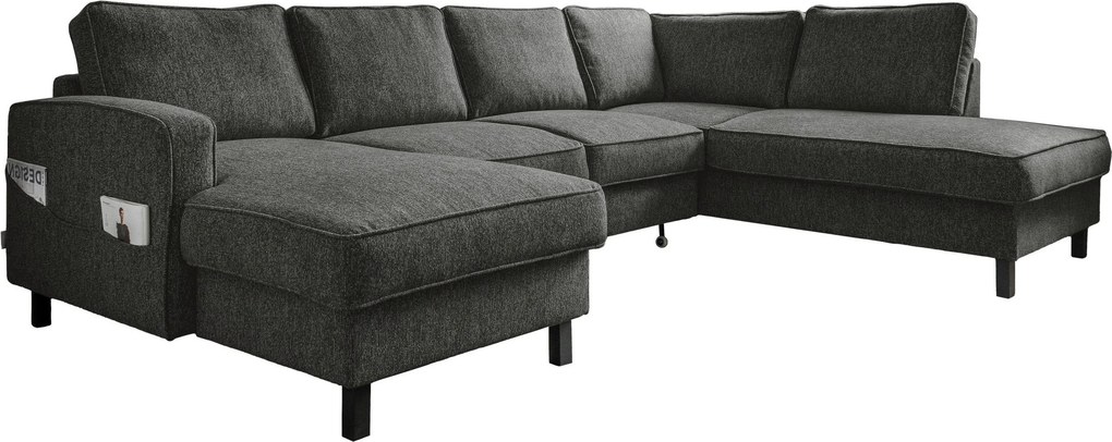 XXXLutz SEDACIA SÚPRAVA, textil, tmavosivá MID.YOU - Sedačky - 001454003228