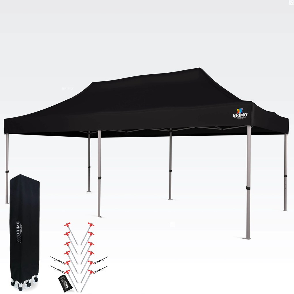 BRIMO Nožnicový Stan 3x6 m ALU bez Stien - Hliníkový Rám, Vodotesný - bez stien - Čierna 39