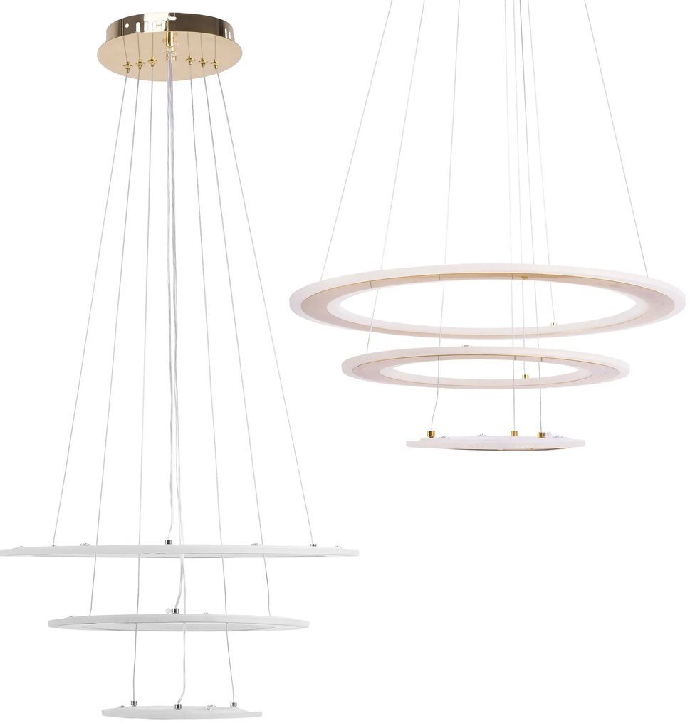 Toolight Toolight, LED stropné svietidlo 46cm, 100W, G042-3CP, zlatá lesklá, OSW-06309