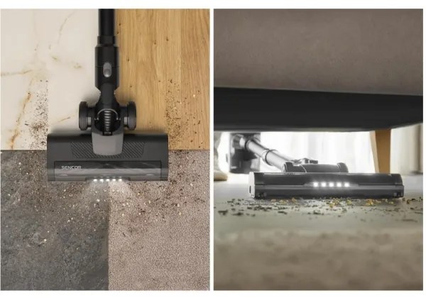 Sencor - Bezdrôtový tyčový vysávač 2 v 1 200 W/2600 mAh čierny