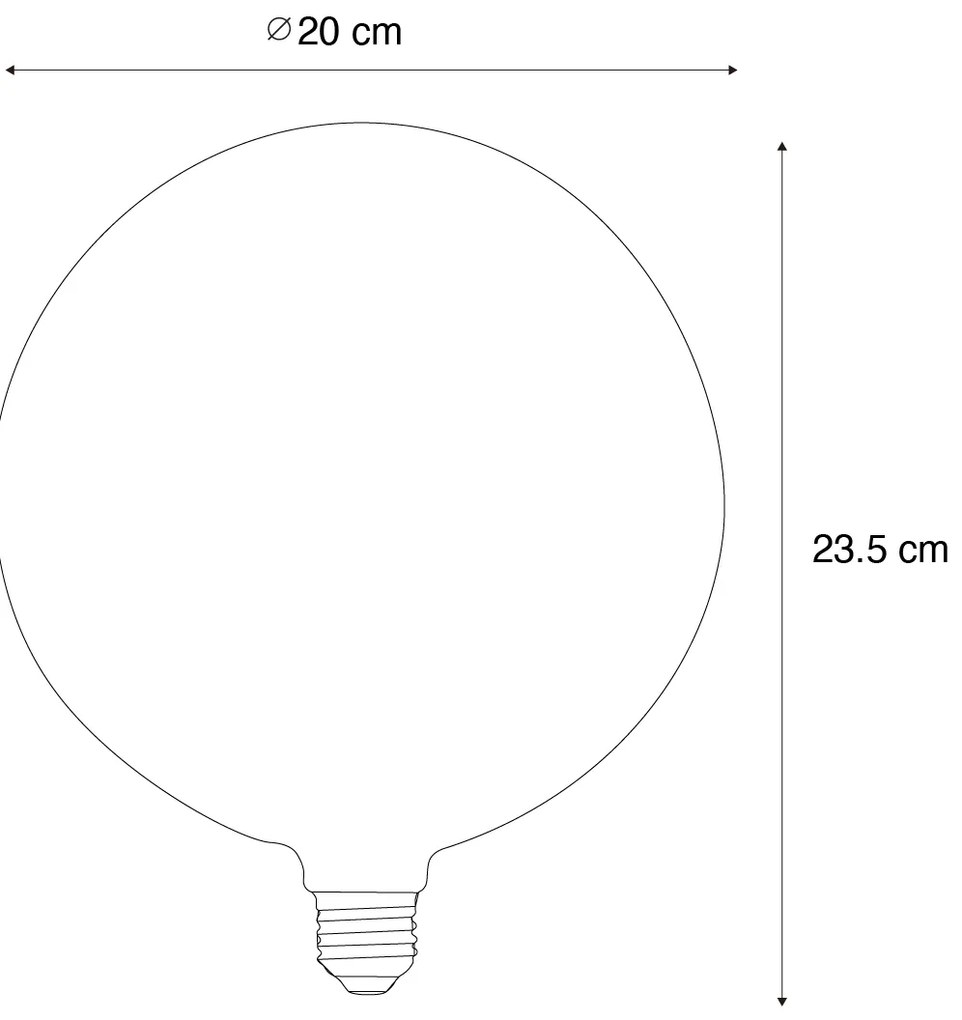 LED žiarovka E27 G200 biela 4W 250lm 1800K
