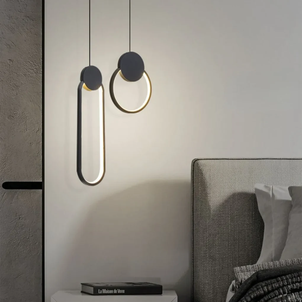 Toolight - LED závesné stropné kruhové svietidlo APP851-CP, čierna, OSW-07020