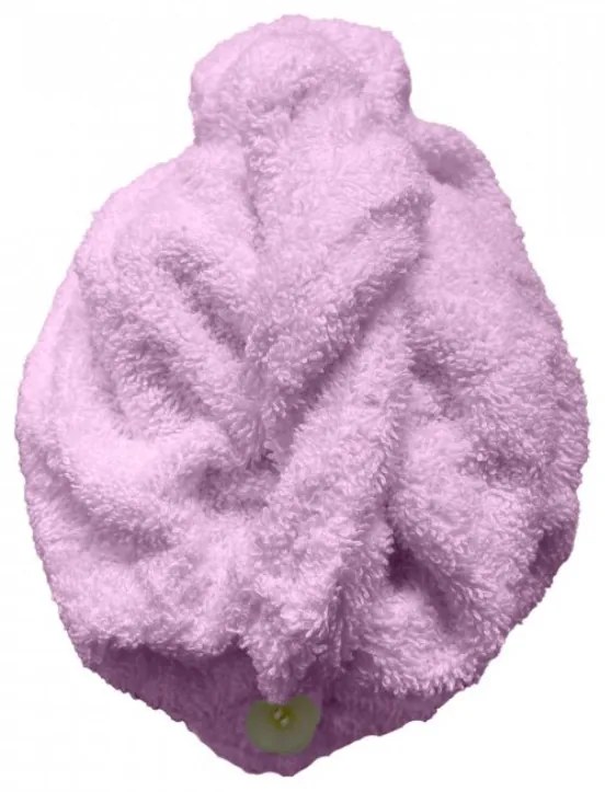 Rýchloschnúci froté Turban na vlasy fialový