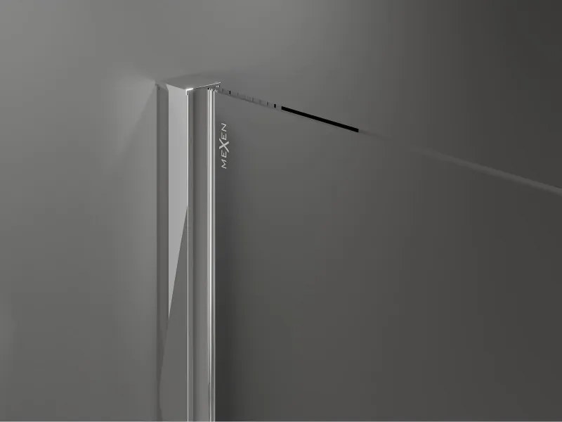 Mexen Velar, sprchový kút s posuvnými dverami 110 x 120 cm, 8mm sklo námraza, chrómová, 871-110-120-31-01