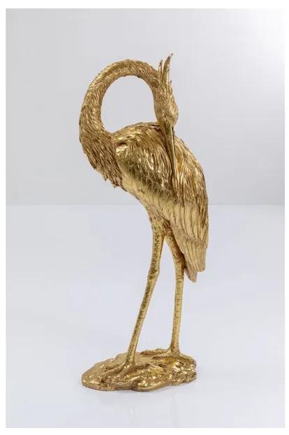 KARE DESIGN Dekoratívny predmet Crane zlatá 101,4 × 40,5 × 28,7 cm
