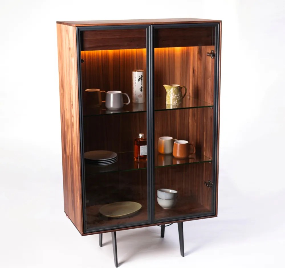 Vitrína z dreva FINN, 80x40x133 cm Čerešňa