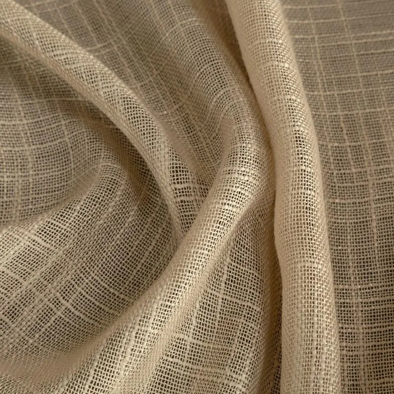 EUROFIRANY záves v ekologickom štýle 140 cm x 270 cm prírodná 100% polyester Rozmer varianty: 140 cm x 250 cm, Farba varianty: Béžová