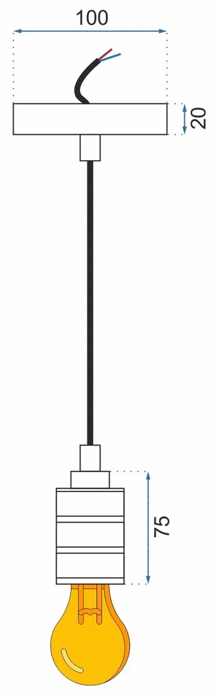 Toolight Toolight, závesná stropná lampa 1xE27 APP342-1CP, čierna, OSW-08409