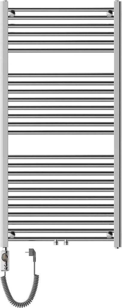 Mexen Mars, elektrické vykurovacie teleso 1200x600 mm + vykurovacia tyč 600 W, chrómová, W110-1200-600-2600-01