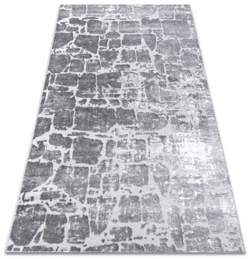 Moderný MEFE koberec 6184 Dlažba tehla, sivý