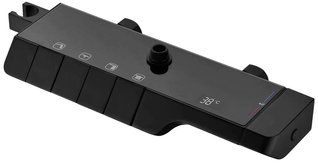 Rea Rob, sprchový set s termostatickou batériou a bidetovou spŕškou, čierna matná, REA-P6627