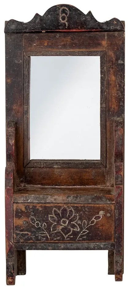 Nástenné zrkadlo s dreveným rámom 17,5x43 cm Sehar – Bloomingville