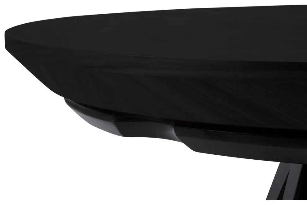 Okrúhly rozkladací jedálenský stôl s prídavnou doskou s čiernou doskou ø 120 cm Magnus – Windsor &amp; Co Sofas