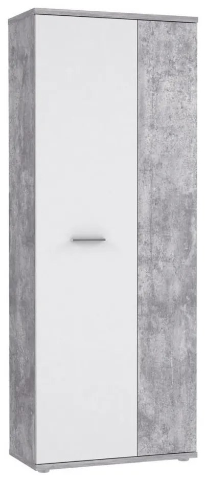 Komoda/Botník SIMO biela/betónovo sivá