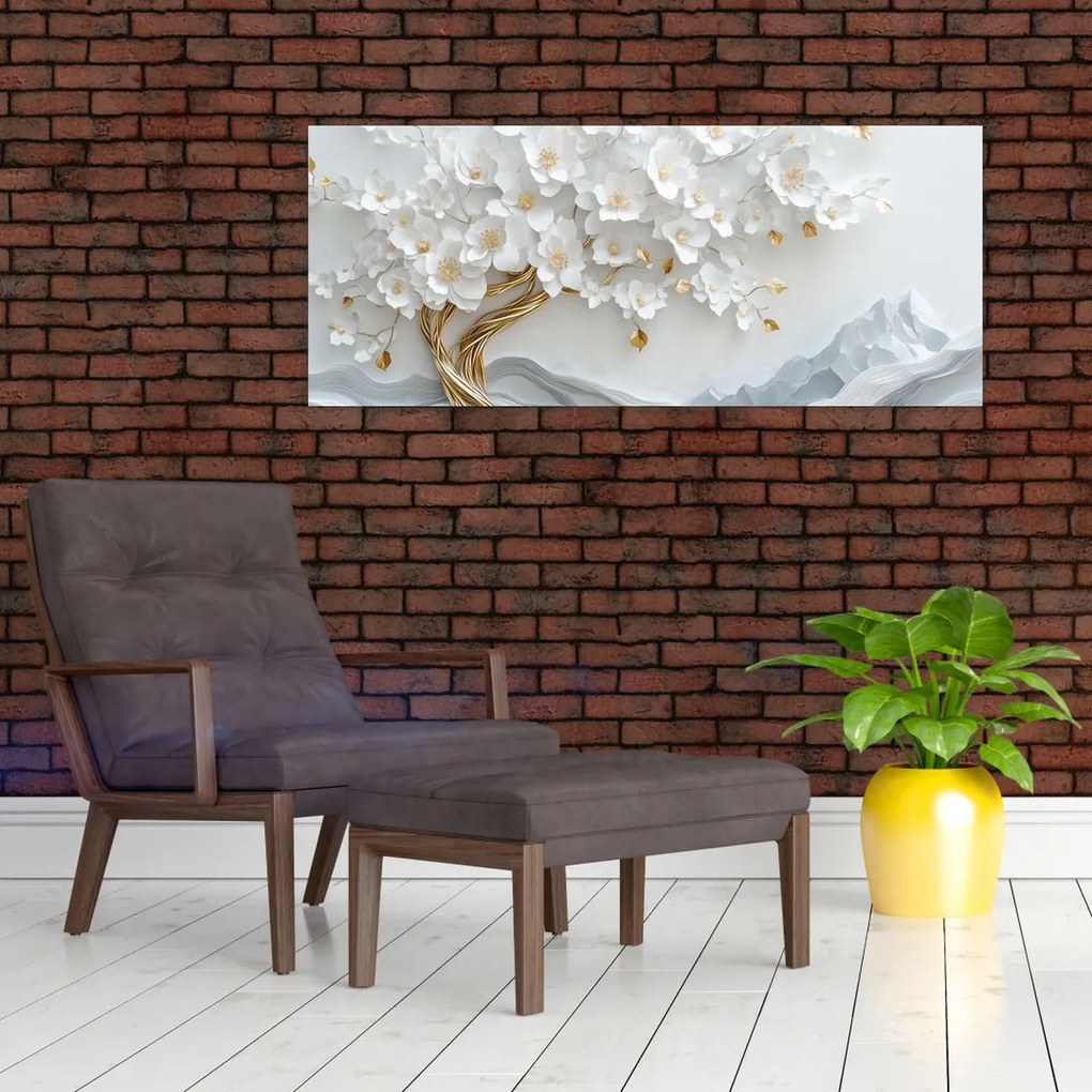Obraz – 3D elegantný strom života (120x50 cm)