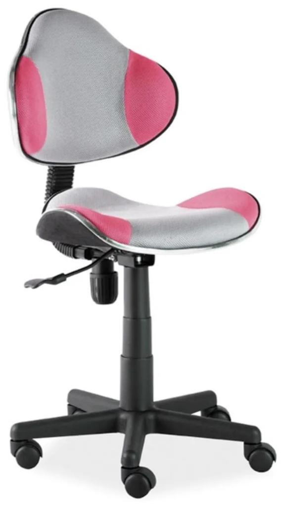 Kancelárska stolička Eda - ružová/sivá