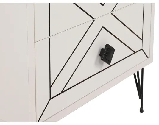 Nočný stolík LUNA 50x55 cm biela