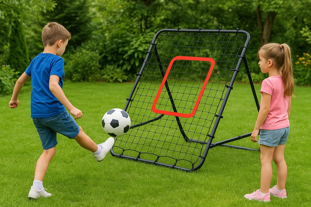 Futbalový rebounder (trenažér) 100x100 cm MOVEPRO – sieť na nácvik prihrávok