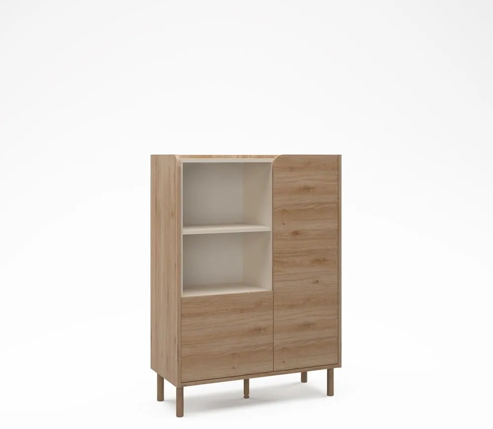 Skrinka v dekore duba v prírodnej farbe 90x125x40 cm Monza – Marckeric