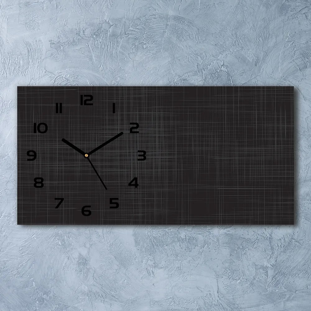 Sklenené hodiny na stenu Ľanová textúra pl_zsp_60x30_f_70944105