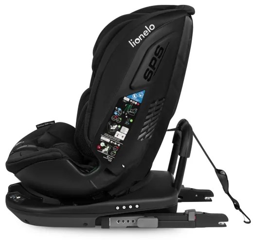 Lionelo - Otočná autosedačka s bázou BASTIAAN i-Size 40-150 cm Black Carbon