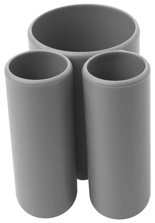 Sivý plastový téglik na zubné kefky Touch – Umbra