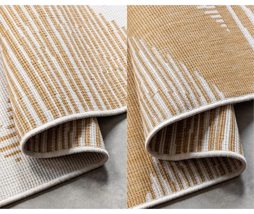 Okrovožlto-krémový vonkajší koberec 80x150 cm Gemini – Elle Decoration