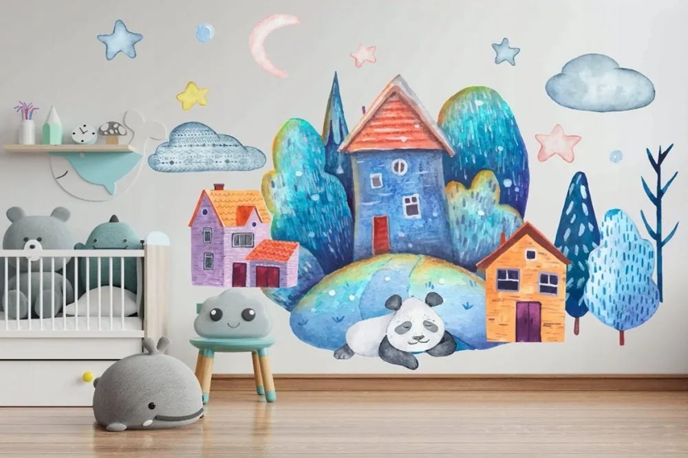 Krásna farebná nálepka do detskej izby alebo škôlky 100 x 200 cm