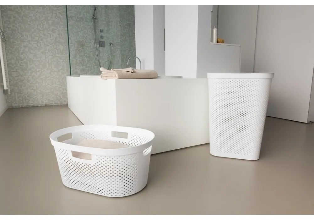 Biely plastový kôš na bielizeň 60 l Infinity – Curver