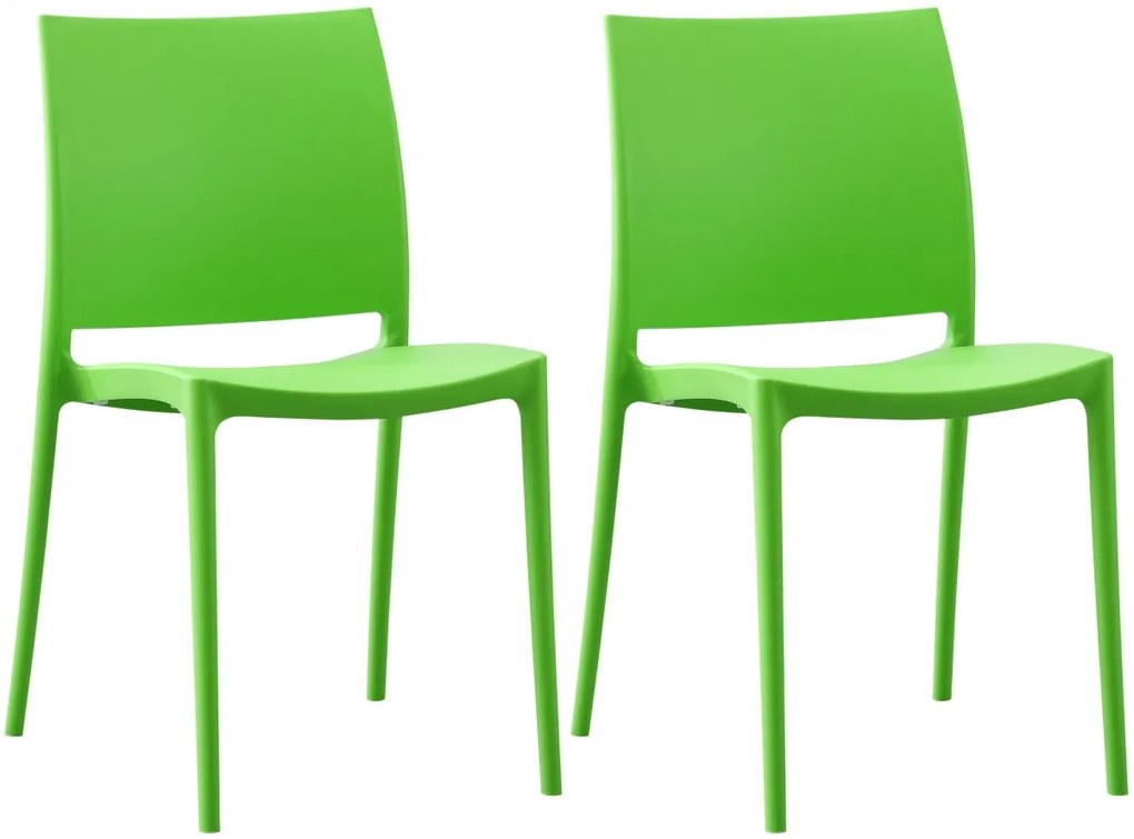 2x Stolička Meton - Zelená