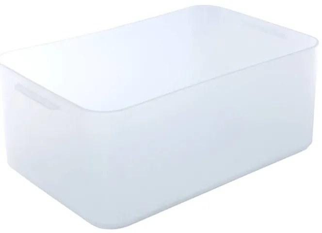 Plastový úložný organizér Pure Box A5 stredný, mliečny