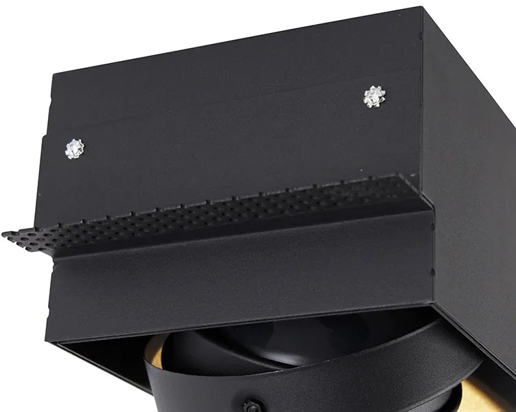 Sada 6 zapustených bodových svetiel čierna GU10 AR111 bezrámikové - Oneon