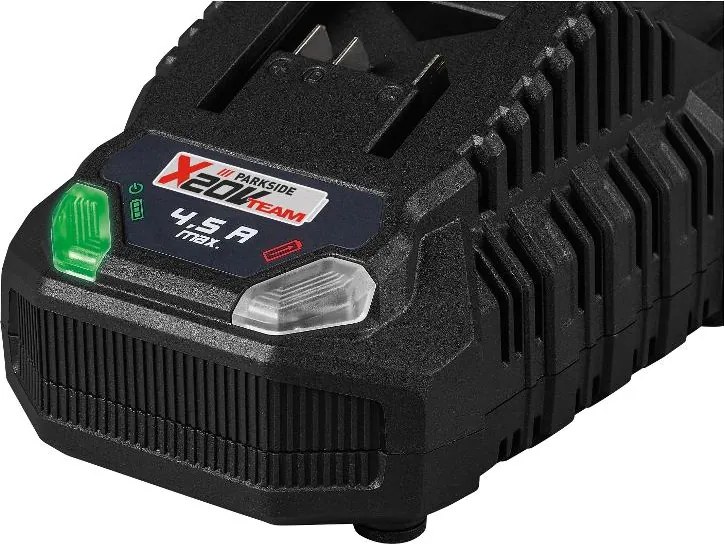 Parkside® Aku reťazová píla Paghs 20-Li C4 + Rýchlonabíjačka akumulátora 20 V/4,5 A PLG 20 C3 + Akumulátor 20 V/4 Ah PAP 204 A1 (800012960)