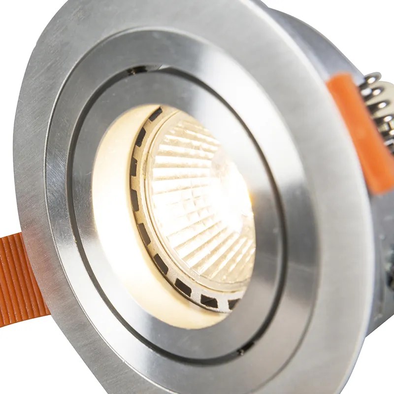 Inteligentné moderné zapustené bodové svietidlo oceľové vrátane Wifi GU10 svetelného zdroja - Rondoo