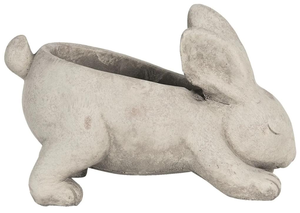 Kameninový kvetináč v dizajne zajaca Lievre - 26 * 13 * 16 cm