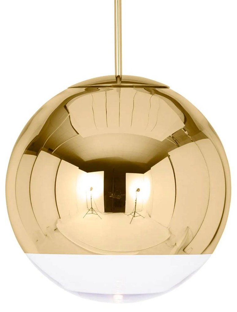 Tom Dixon Mirror Ball – závesná lampa zlatá 40 cm