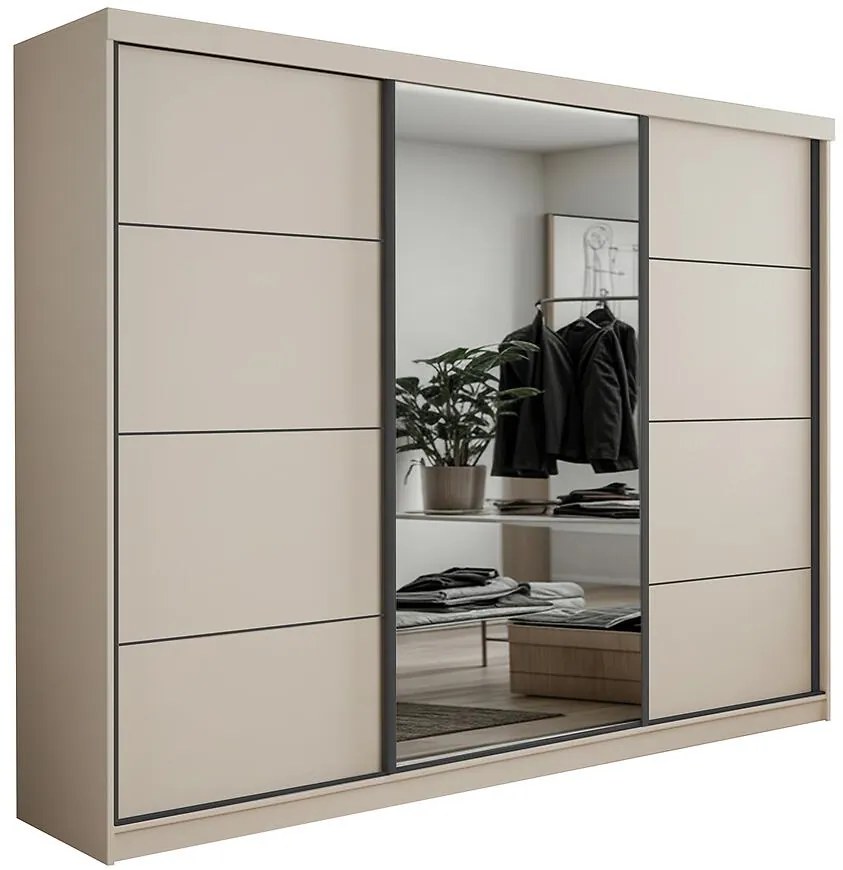 Skriňa Palermo 250 kašmír/zrkadlo