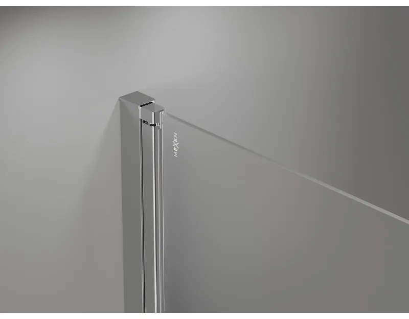 Mexen Mist-B Duo, 2-krídlový výklopný sprchový kút 85 x 85 cm, číre sklo, chrómový profil, 8A2-085-085-01-00
